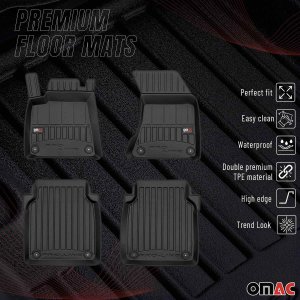 Audi A8 Floor Mat - Omac - Premium TPE - Black - '09-'18 Audi A8 Floor Mat - Omac - Premium TPE - Black - '09-'18